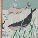 A5 Whale Fabric Notebook - Little Bun Designs UK