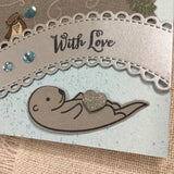 Otter Birthday Handmade Card - Little Bun Designs UK