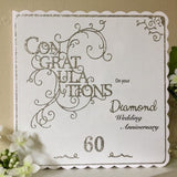 Personalised Crystal Wedding Anniversary Card - Little Bun Designs UK