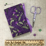 Thistle Needle Case with Scissor Pocket  / Handmade Needle Book - Little Bun Designs UK