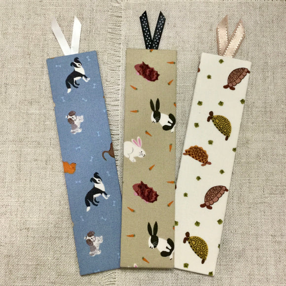 Pets Bookmarks / Handmade Fabric Bookmarks - Little Bun Designs UK