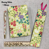 A5 Diary With Pen / Any Year Diary / Fabric Cover / Floral Designs - Little Bun Designs UK