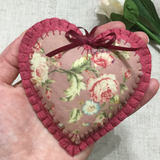 Rose Aromatherapy Scented Felt Heart - Little Bun Designs UK