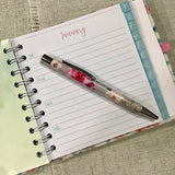 Address and Birthday Book with Pen / Hand Covered Fabric Book / Summer Rose - Little Bun Designs UK