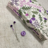 Needle Book with Scissor Pocket / Handmade Needle Case - Little Bun Designs UK