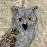 Felt Owl Christmas Decorations / Hand Sewn Woodland Decor - Little Bun Designs UK