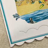 Handmade Seaside Fabric Card - Little Bun Designs UK