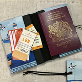 Passport Cover / Fabric Passport Holder / Handmade Travel Wallet - Little Bun Designs UK