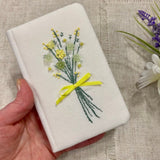 Hand Embroidered Floral Bouquet Notebook - Little Bun Designs UK