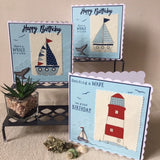 Lighthouse Handmade Birthday Card - Little Bun Designs UK