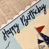 Handmade Nautical Birthday Card - Little Bun Designs UK