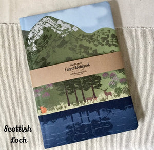 A4 Fabric Notebook / English Village / Scottish Loch Designs - Little Bun Designs UK