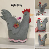 Chicken pin cushion / handmade pincushion / felt chicken - Little Bun Designs UK