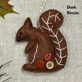Handmade Felt Squirrel / Christmas Decoration - Little Bun Designs UK
