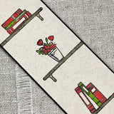 Bookshelf Bookmarks / Hand Stamped - Little Bun Designs UK