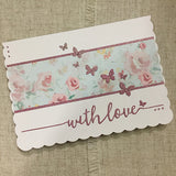 With Love Handmade Card / Summer Roses - Little Bun Designs UK