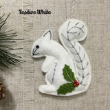 Handmade Felt Squirrel / Seasonal Decoration - Little Bun Designs UK