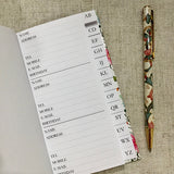 A6 Poppy and Hare Notebook / Fabric Address Book / Bookmark - Little Bun Designs UK