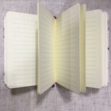 Chicken notebook / A6 notebook / hand embroidered linen notebook - Little Bun Designs UK