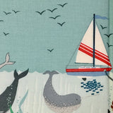 A5 Whale Fabric Notebook - Little Bun Designs UK