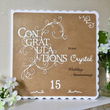 Personalised Silver Wedding Anniversary Card - Little Bun Designs UK