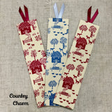 Cottage Garden Bookmarks / Handmade Fabric Bookmarks - Little Bun Designs UK