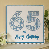 Age Birthday Card / Handmade Fabric Card - Little Bun Designs UK