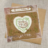 Woodland Fox Handmade Birthday Card - Little Bun Designs UK