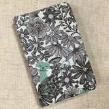 Floral Cats A6 Fabric Notebook / Address Book - Little Bun Designs UK