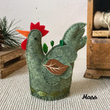 Handmade Chicken Pincushion / Autumnal Designs - Little Bun Designs UK