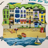 Handmade Seaside Fabric Card - Little Bun Designs UK