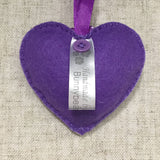 Handmade Lavender Sachet / Felt Heart - Little Bun Designs UK