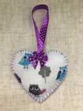 Handmade Lavender Sachet / Felt Heart - Little Bun Designs UK