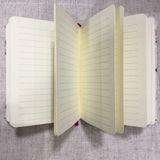Garden birds notebook / Fabric covered notebook / A6 notebook  / address book - Little Bun Designs UK