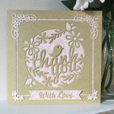 Thank You Card / Handmade Card - Little Bun Designs UK