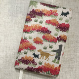 A6 Notebook / Autumn Forest Notebook / Fabric Covered Notebook / Address Book - Little Bun Designs UK