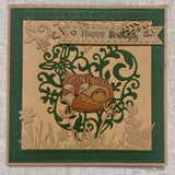 Handmade Die Cut Fox Birthday Card - Little Bun Designs UK