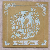 Thank You Card / Handmade Card - Little Bun Designs UK