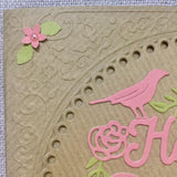 Floral Handmade Birthday Card - Little Bun Designs UK