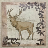 Handmade Woodland Birthday Card - Little Bun Designs UK