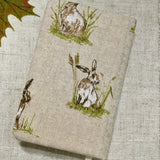 Hare Fabric Notebook / Address Book / Hare Gifts - Little Bun Designs UK