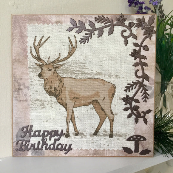 Handmade Woodland Birthday Card - Little Bun Designs UK