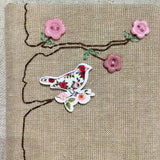 Hand Embroidered Bird Notebook - Little Bun Designs UK