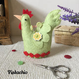 Chicken Pin Cushion / Handmade Pincushion / Felt Chicken / Chicken Gifts - Little Bun Designs UK