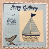 Handmade Boat Birthday Card - Little Bun Designs UK