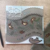 Otter Birthday Handmade Card - Little Bun Designs UK