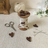 Cotton Reel Scissor Holder / Rustic Heart Design - Little Bun Designs UK