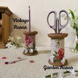 Rose Scissor Holder / Vintage Roses - Little Bun Designs UK