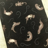 Otter Notebook / A6 Fabric Notebook - Little Bun Designs UK