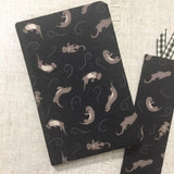 Otter Notebook / A6 Fabric Notebook - Little Bun Designs UK